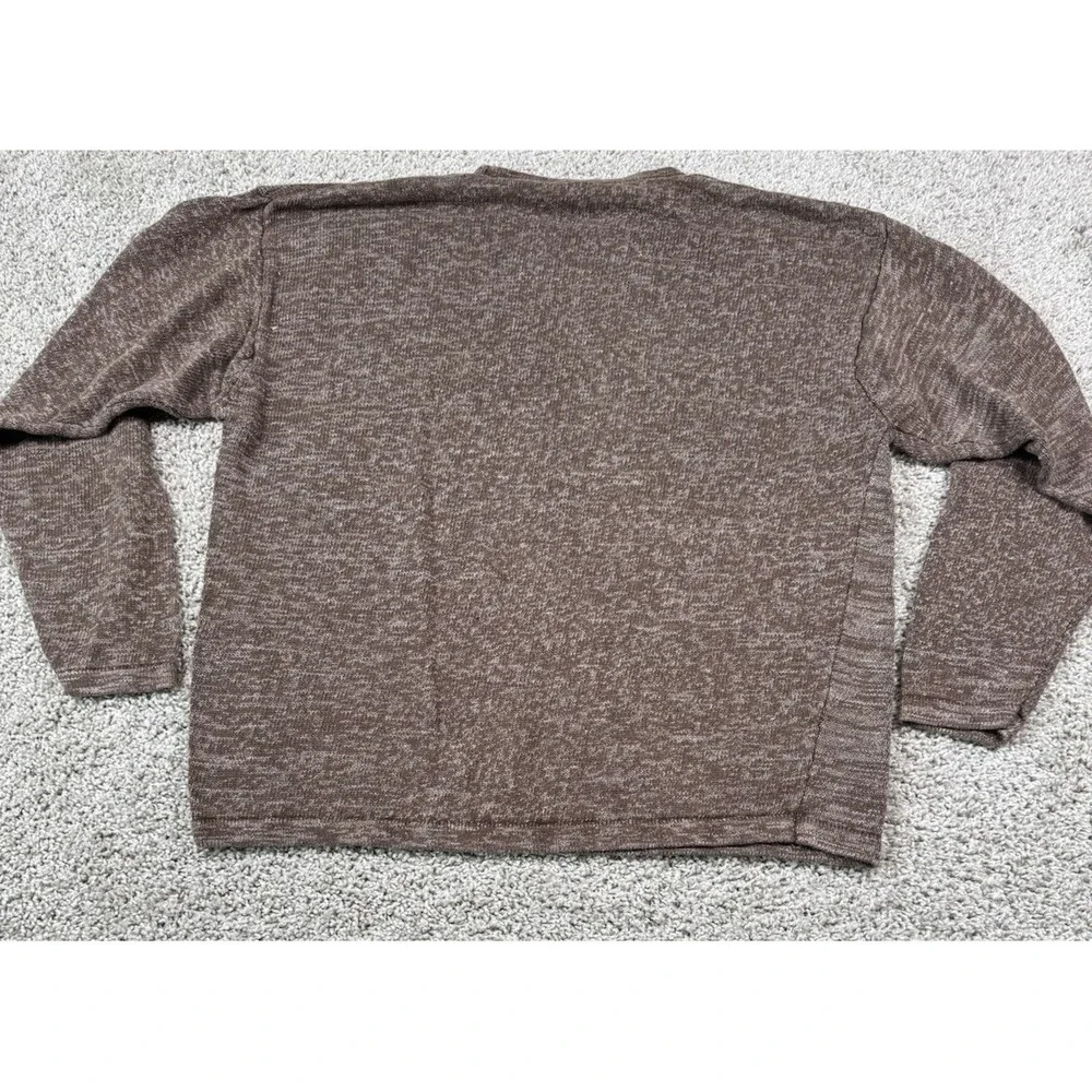 Banana Republic Vintage Linen Blend Crewneck Pullover Sweater Brown XL